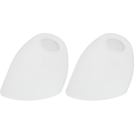 Set mit 2 schrägen Lampenschirmen, einzelner Lampenschirm, Lampenschirm aus Kunststoff, Lampenzubehör – 13 x 8,5 x 8,5 cm – Weiß (1/3)