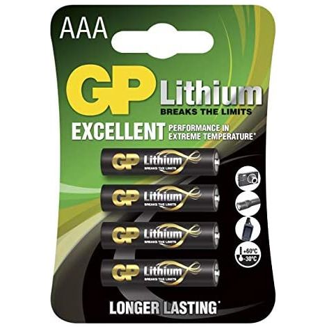Gp bateria de litio aaa plateada pack de 4 (1/5)