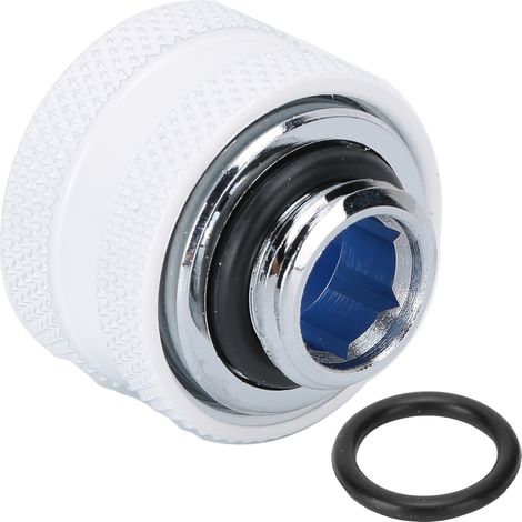 Raccord à visser rapide G1/4 filetage externe pour refroidissement liquide PC tube rigide blanc (1/5)