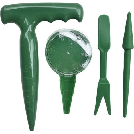 Perforatore da giardino, setaccio per terriccio per piante grasse, perforatore, taglia piantine, estrattore per piantine, set di utensili da taglio, seminatrice (1/4)