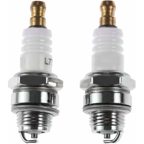 Bougie d'allumage l7t de Tronçonneuse et Débroussailleuse pour Moteur à Deux Temps,430/520 Accessoires Bougie，Accessoires pour scie à chaîne Husqvarna，2pcs (1/5)