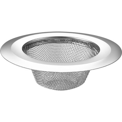 Robuster, zweiteiliger, schräger Edelstahl-Siebkorb, 11,3 cm oberer Durchmesser, ideal für Küchenspülen/Badezimmerspülen, Bodenabläufe, Balkonabläufe und Multifunktionsgeräte.