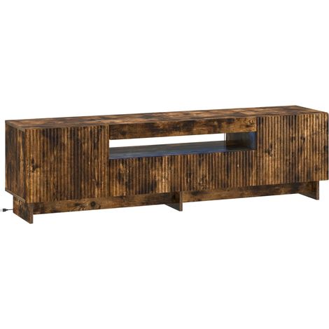 vidaXL Mobile TV LED Rovere Fumo Legno ingegnerizzato (1/5)