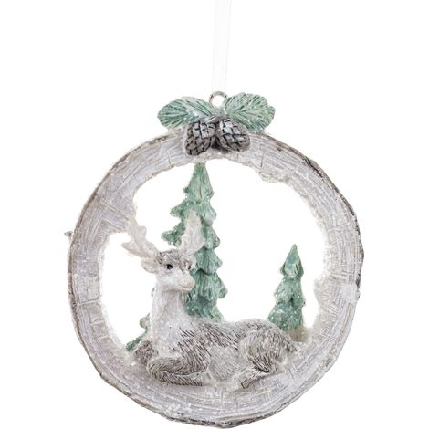 Colgante de reno con árbol de Navidad (1/5)