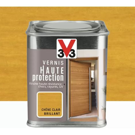Vernis bois V33 Haute Protection Chêne clair brillant 0,5 L (1/3)