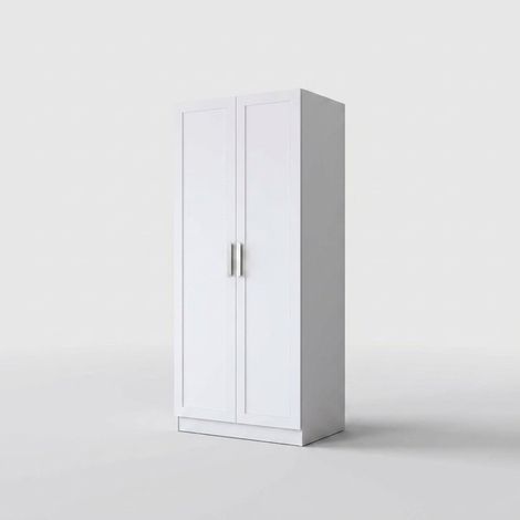 2-türiger Kleiderschrank mit Regalböden und Kleiderstange Sylvan (1/4)