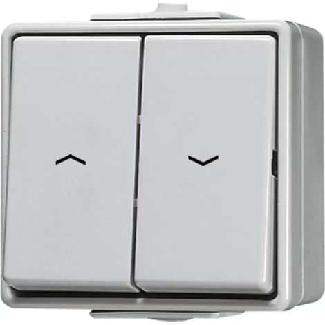Jung Jalousieschalter -Einsatz grau glänzend 1p WG 600 609 VW Wippe IP44 (1/2)