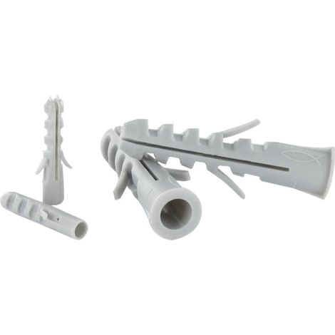 Cheville multimatériaux Fischer S 4x25 Nylon - 200 pièces, 4 mm, gris clair/bleu pâle (1/5)