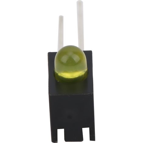 Douille de lampe LED monotrou de 3 mm, douille de lampe monotrou avec LED rouge, jaune, verte et bleue, pattes incurvées à 90 degrés, incluant une lumière jaune. (1/5)