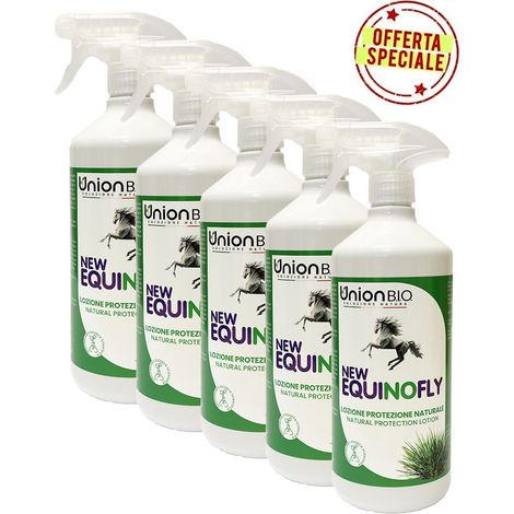 SET 5 STÜCK Citronella Teebaum und Eukalyptus Lotion für Pferde Abweisende Insekten und Mücken 5x1000ml