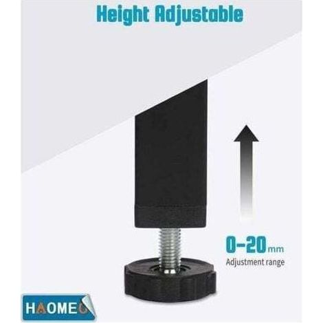 Pied De Lit, Pieds Pour Sommier À Lattes Universel Hauteur: 35cm(+2cm) Reglable, 15-35cm En 3x3cm Pour Les Cadres Avec Boulon M8×60mm(4Pcs) (1/5)