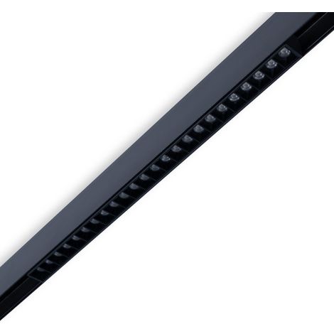 Spot LED CCT linéaire sur rail magnétique 48V - 20W - Gradation - Noir