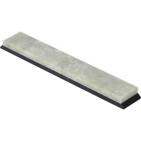 Pierre à aiguiser en jade vert naturel de 150 x 23 x 6 mm avec base antidérapante pour affûteurs de couteaux à angle fixe. Grain 10 000. (1/5)