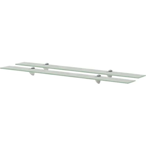 vidaXL Floating Shelves 2 pcs Glass 100x20 cm 8 mm (1/5)