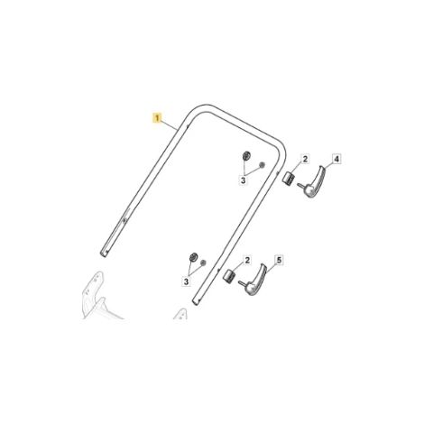 Unterstiel-Set gelb ORIGINAL STIGA Mäher COMBI 48 381007600/1