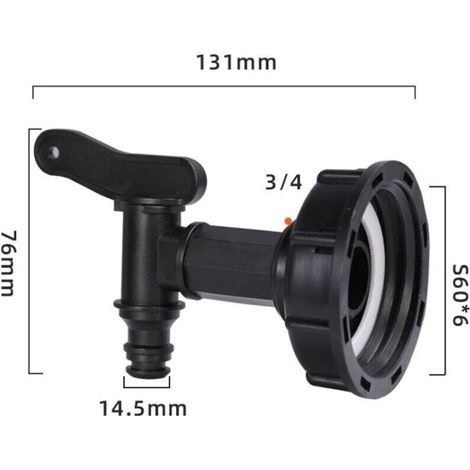 CSPARKV Raccord S60X6 - Robinet PEHD pour cuve eau 1000 L (1/3)