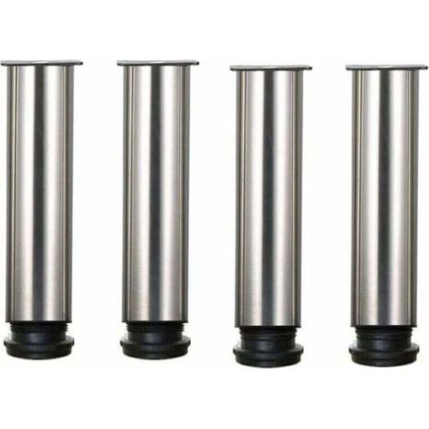 Lot de 4 pieds de meuble en acier inoxydable 304Réglables de 250 à 265 mmAccessoires pour tables et armoiresFixation robuste
