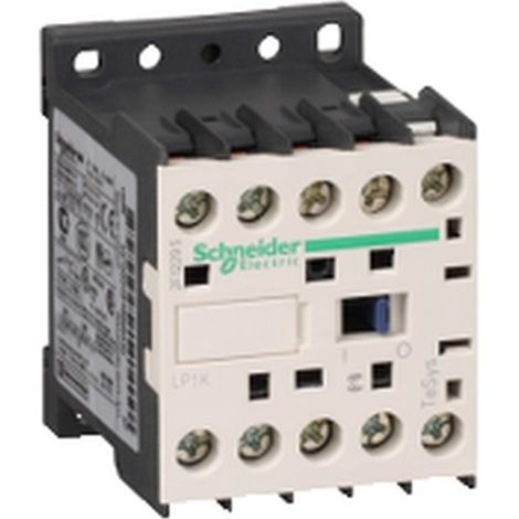 Contactor SCHNEIDER K 9A 2NA+2NC 220V DC - 9 amperios, 2 contactos normalmente abiertos y cerrados.