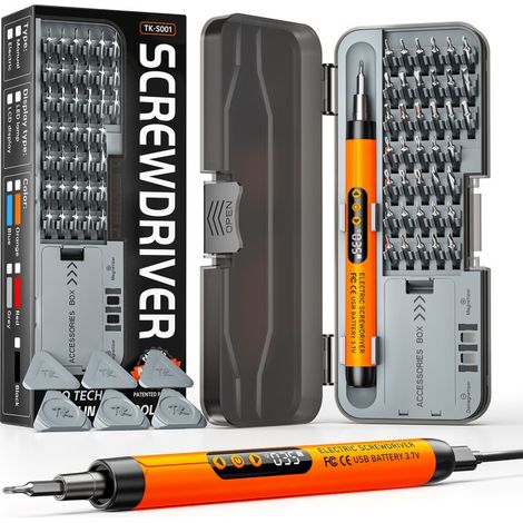 Tournevis Électrique Multifonction 47-en-1 – Mini Perceuse avec Ensemble Complet d’Outils pour Bricolage et Réparations à Domicile (1/5)