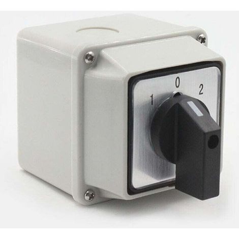 Sélecteur Rotatif Universel 220V 8 Bornes 3 Positions Commutateur Inverseur Avec Interrupteur Principal (1/4)