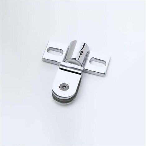 Support de charnière pour porte de salle de bain en verre, porte tournante, vitrine en verre en acier inoxydable