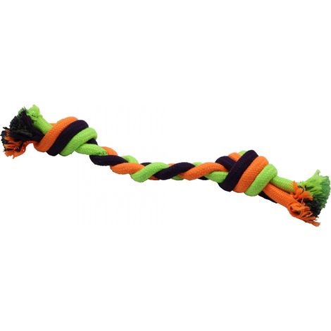 Bubu Pets Giocattolo per cani in corda intrecciata NEON 30 cm - Giocattolo per cani in corda intrecciata NEON 30 cm