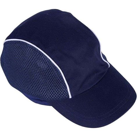 Casquette de Sécurité Anti Chute Casquette Coquée Protection Tête Sport Baseball Anti Heurt pour Travail Constructeur Bricolage de Coton Bleu