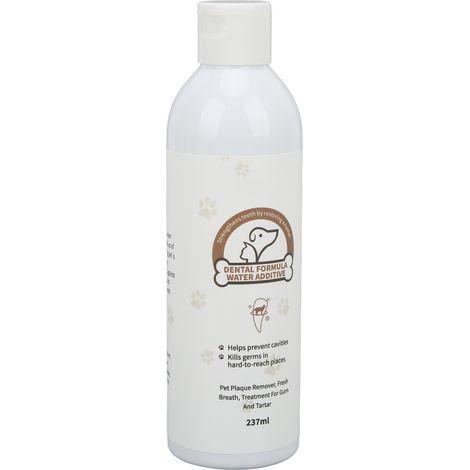 Solution de bain de bouche pour chiens et chats, nettoyant buccal, soin dentaire, haleine fraîche et tartre, 237 ml (1/5)