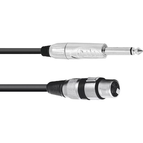 Omnitronic 3022516M XLR Cavo adattatore [1x Presa XLR 3 poli - 1x Spina jack da 6.3 mm (mono)] 2.00 m Nero (1/3)