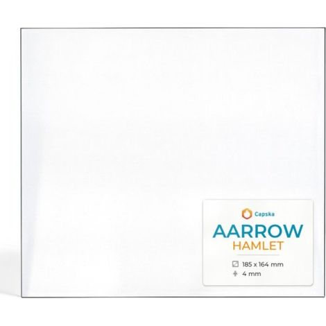 Vitre Aarrow HAMLET - Verre Rectangle pour poêle à bois - 185 x 164 mm (L1 x H1) - 4 mm (1/5)