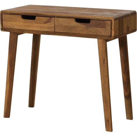Konsolentisch Sheesham 90x40x77 natur sandgestrahlt lackiert MALMÖ 2 214