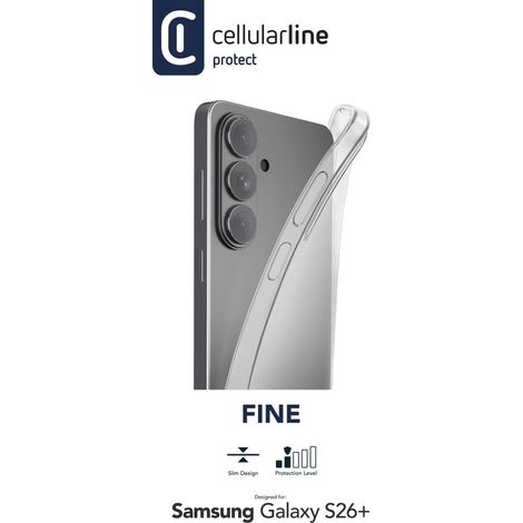 Cellularline Fine - Galaxy S26+ Blanda, ultrafina, ultratransparente (1/2)