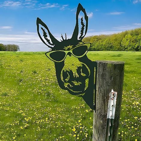 donkey Ornements De Jardin En Mtal Pour Cltures, Dcorations D'extrieur Et De Maison, Animaux, Dcoration De Jardin, Sculptures, Silhouettes En Font (1/5)