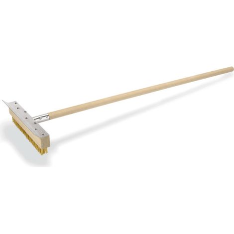 Brosse four pizza avec grattoir 105 cm soies laiton 3 cm bois - Was Germany (1/2)