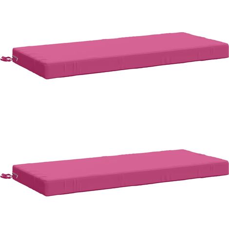 Coussins de Banc SOEST 2 pc 100 % polyester Rose vidaXL