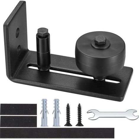 Guide de Plancher Porte Coulissante,8 en 1 Guide de Plancher de Porte de Grange,Rouleau Réglable Guide au Sol pour Porte Coulissante (1/5)