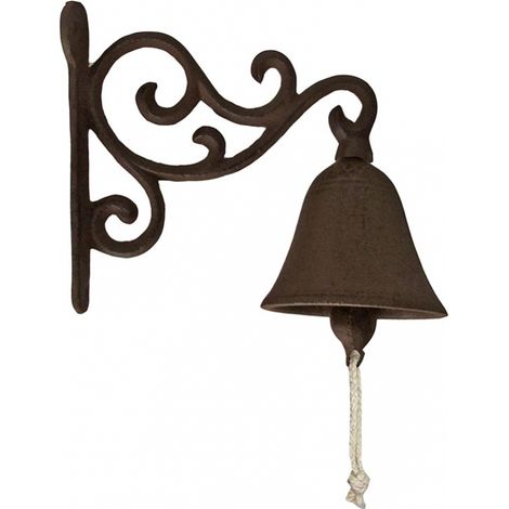 Cloche carillon fonte Volutes 20x10x15cm