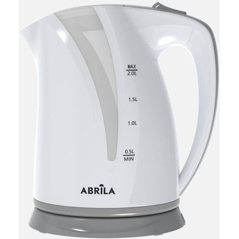 Hervidor de agua elec.peru blanco/gris 2l 2200w base giratoria tacto frio,apagado.automatico.protecc.24x22x17cm
