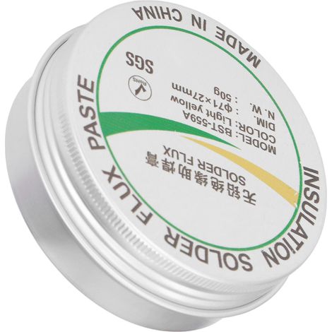 Flux de soudure à la résine, pâte à souder sans résidus, 50 g, pour la réparation et l'entretien des appareils électroniques. (1/5)