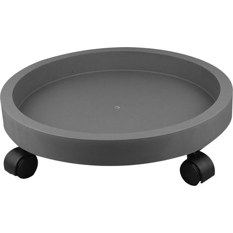 Caddy Pour Plantes - Plateau Roulant À Roues Verrouillables - Support Pour Pot Rond - Intérieur Et Extérieur - 28,5 x 28,5 x 7,5 cm - 1 Pièce (1/5)