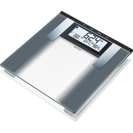 Sanitas SBG 21 Bilancia per l'analisi corporea 764.35 digitale Portata max.=180 kg Grigio, Vetro