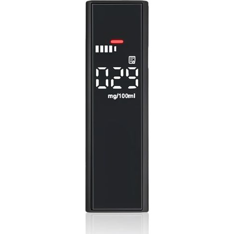 Testeur d'alcool Portable, Alcootest Portable Professionnel LCD Haute Précision avec USB Rechargeable, Une Conduite Sûre Après Avoir, pour Voiture, Maison et Fêtes (1/5)