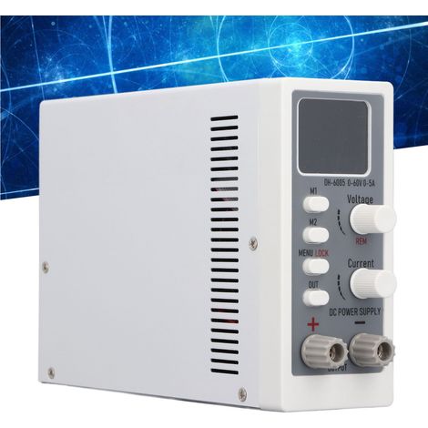DH6005 Blanc Nouveau Modèle 300W Alimentation à découpage CC CNC avec écran, sortie 0-60V 0-5A, entrée 220V/110V, norme européenne (1/5)