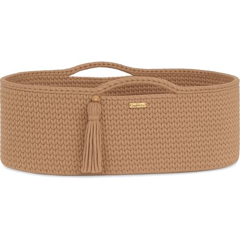 Moisés de algodón estilo boho hecho a mano con colchón - arena (1/5)