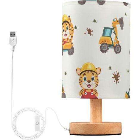 Kcldeci Tiger Lampe de chevet pour chambre Ă coucher, ferme (1/5)
