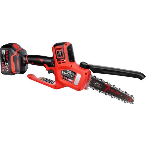 Motoseghe a batteria Laecabv 7 Inch Mini Motosega Elettrica con 2Pcs 5.2Ah Litio Batteria per Taglio legno, Ramo d'albero Giardino (1/2)
