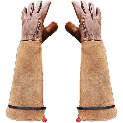 (M) Gants de jardinage 1 paire, gants anti-épines de taille de rose, gants en peau de mouton en peau de porc Gants floraux (1/4)