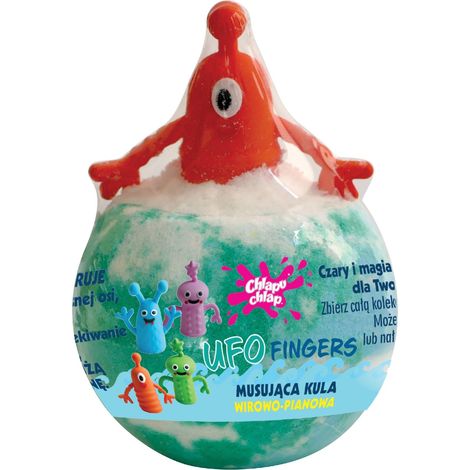 Bomba da bagno schiumogena Ufo Fingers Swirl - Profumo di arancia