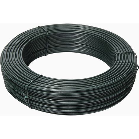 Werka Pro – Fil de fer plastifié Ø2,3 mm – Acier galvanisé résistant à la corrosion – Longueur 100 m pour clôtures sécurisées