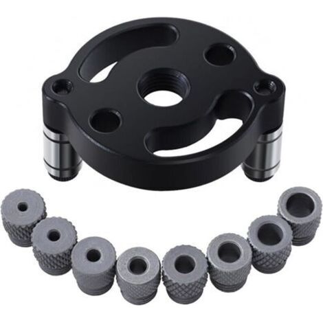 Localisateur de perforateur, Douille de perçage avec 8 bagues de forage 3/4/5/6/7/8/9/10mm, Perforateur vertical Gabarit de perçage avec douilles de guidage de perçage pour trous de poinçonnage (1/5)